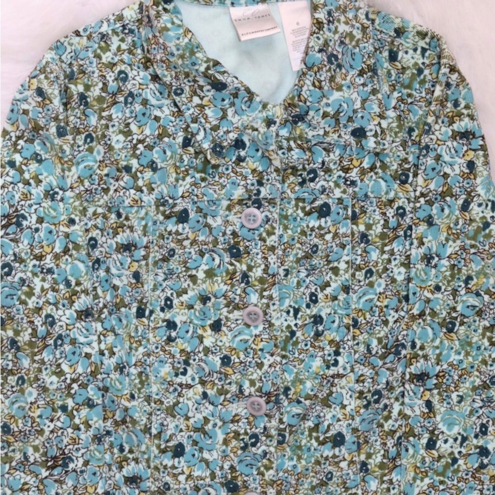 Floral Print Corduroy Shirt